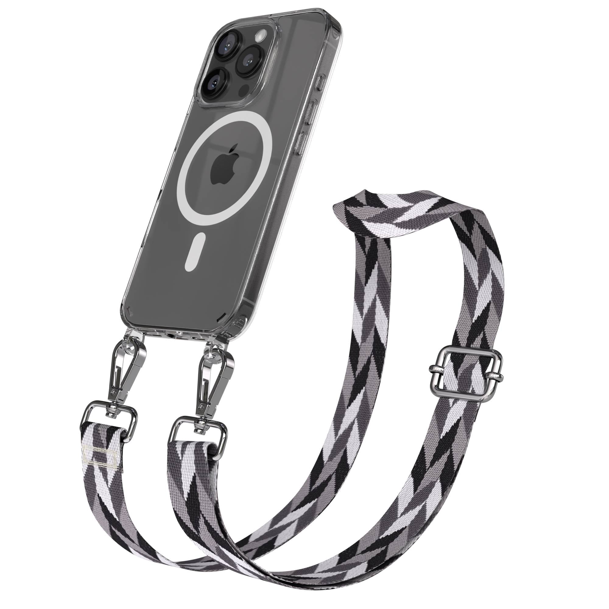 iPhone 16 Pro MagSafe Handykette mit Boho Band Umhängeband 