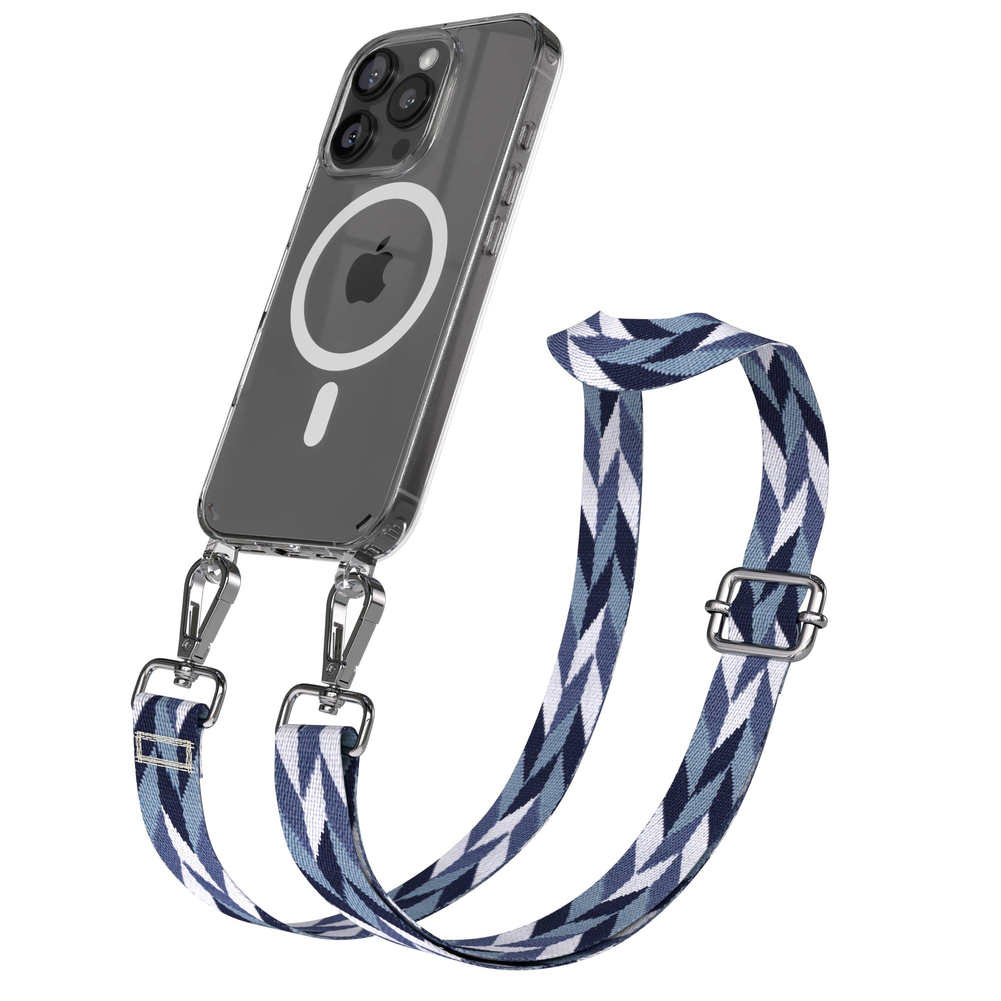 iPhone 16 Pro MagSafe Handykette mit Boho Band Umhängeband 