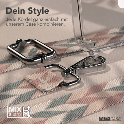 iPhone 16 Pro MagSafe Handykette mit Boho Band Umhängeband 