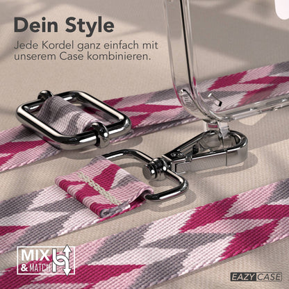 iPhone 16 Pro MagSafe Handykette mit Boho Band Umhängeband 