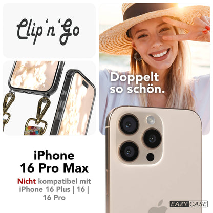 iPhone 16 Pro Max MagSafe Handykette mit verstellbarem Boho Trageriemen 