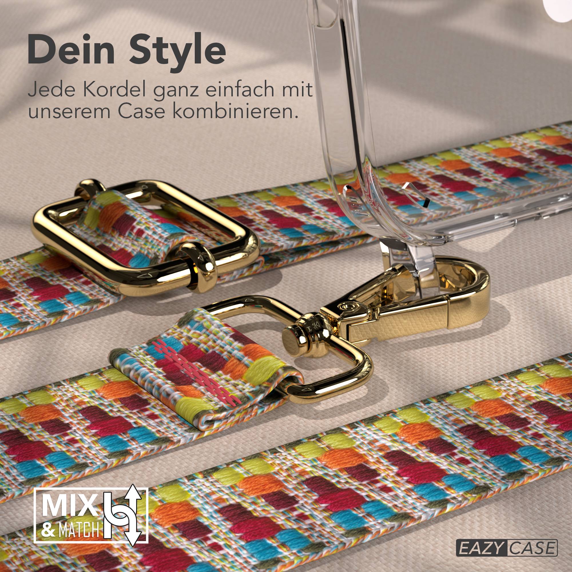 iPhone 16 Pro Max MagSafe Handykette mit verstellbarem Boho Trageriemen 