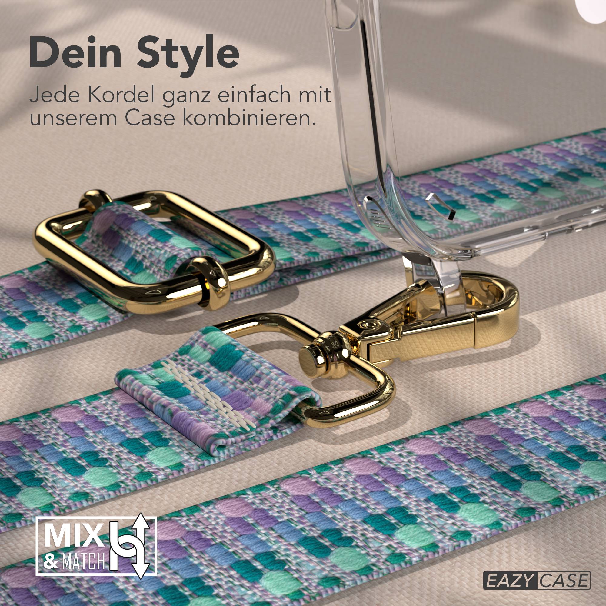 iPhone 16 Pro Max MagSafe Handykette mit verstellbarem Boho Trageriemen 