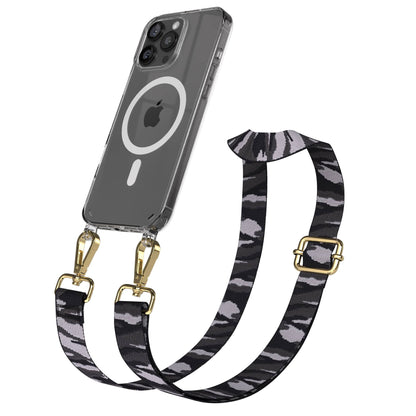 iPhone 16 Pro Max MagSafe Handykette mit verstellbarem Boho Trageriemen 