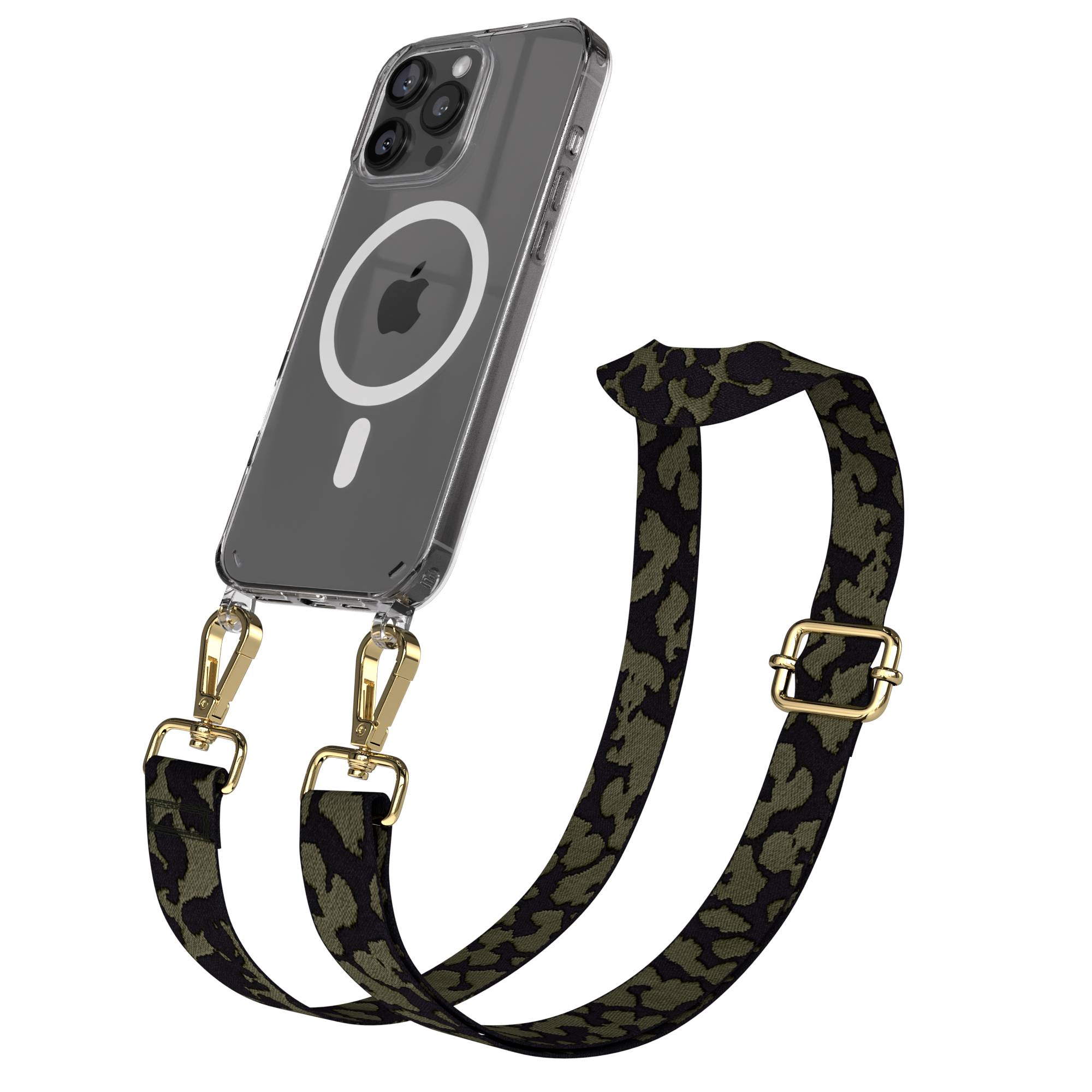 iPhone 16 Pro Max MagSafe Handykette mit verstellbarem Boho Trageriemen 