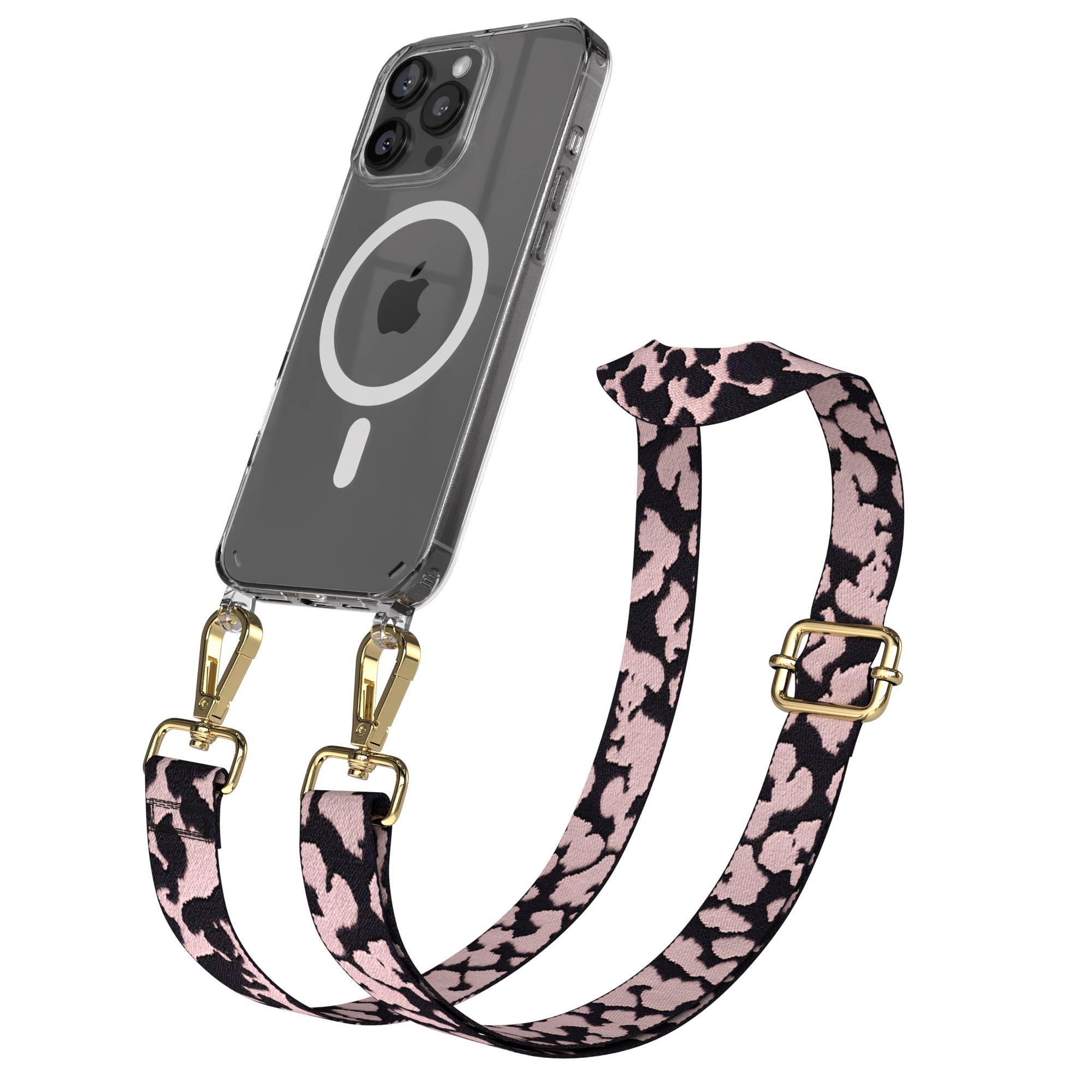 iPhone 16 Pro Max MagSafe Handykette mit verstellbarem Boho Trageriemen 
