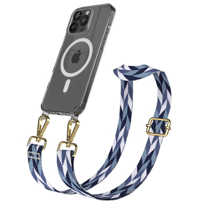 iPhone 16 Pro Max MagSafe Handykette mit verstellbarem Boho Trageriemen 