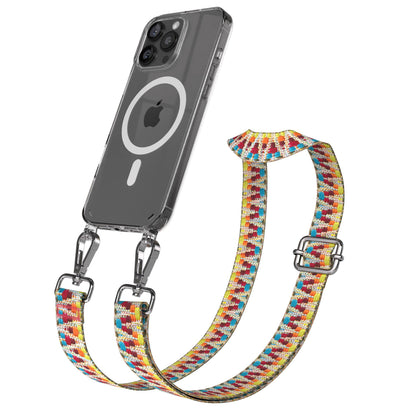 iPhone 16 Pro Max MagSafe Handykette mit verstellbarem Boho Trageriemen 