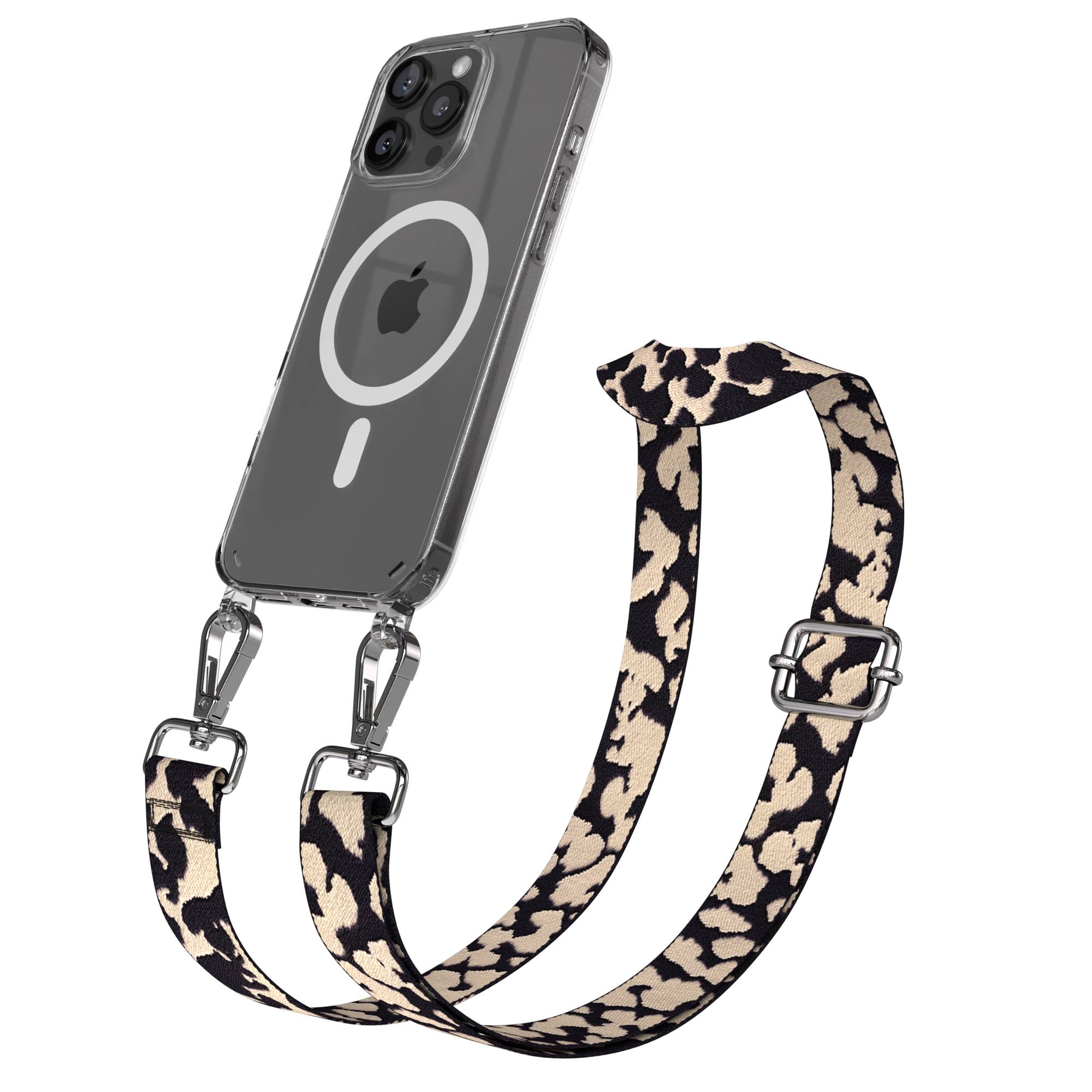 iPhone 16 Pro Max MagSafe Handykette mit verstellbarem Boho Trageriemen 