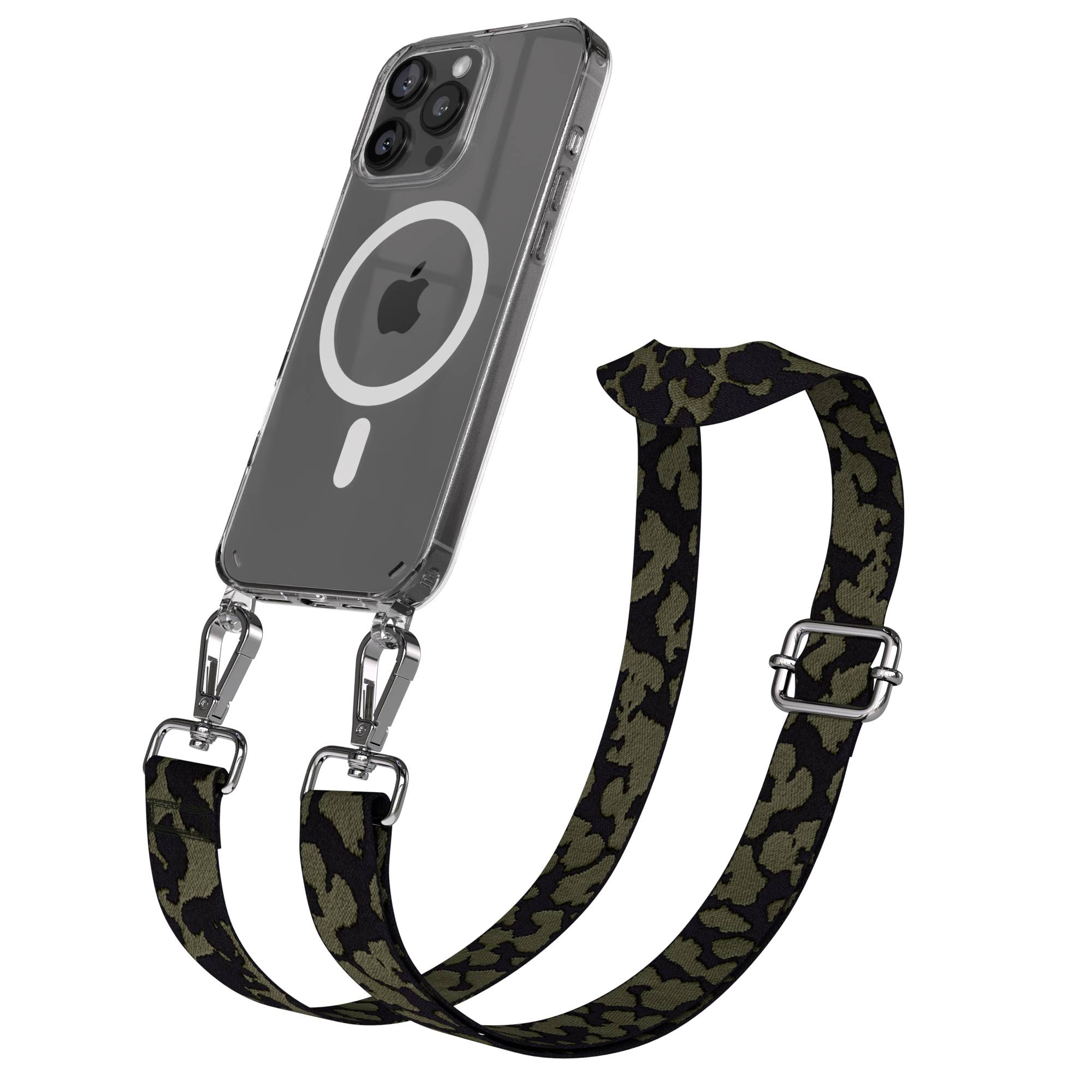 iPhone 16 Pro Max MagSafe Handykette mit verstellbarem Boho Trageriemen 