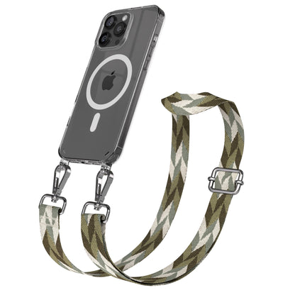 iPhone 16 Pro Max MagSafe Handykette mit verstellbarem Boho Trageriemen 
