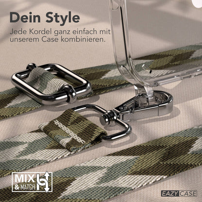 iPhone 16 Pro Max MagSafe Handykette mit verstellbarem Boho Trageriemen 