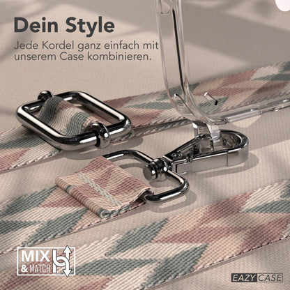 iPhone 16 Pro Max MagSafe Handykette mit verstellbarem Boho Trageriemen 