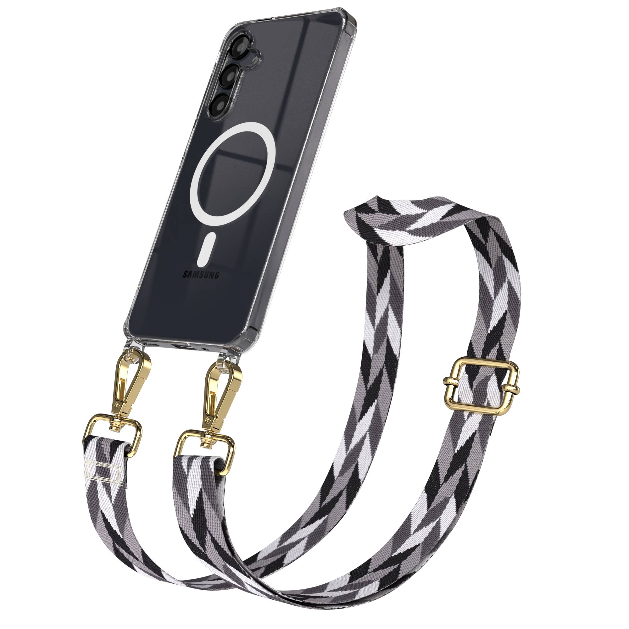 Samsung Galaxy A16 Handykette mit MagSafe Hülle und Boho Trageriemen 