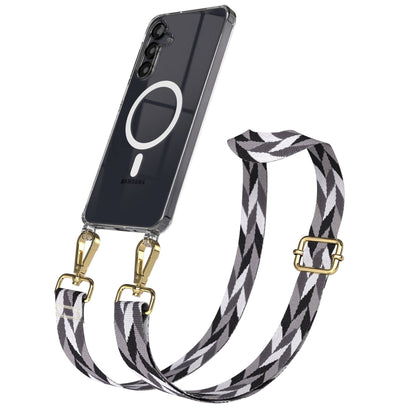 Samsung Galaxy A16 Handykette mit MagSafe Hülle und Boho Trageriemen 