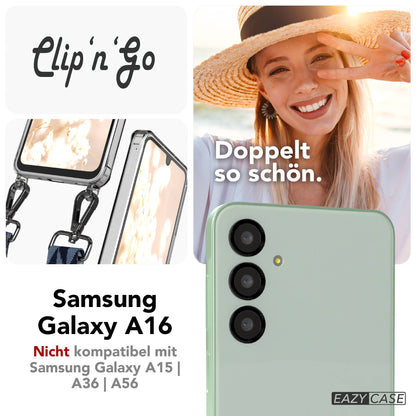 Samsung Galaxy A16 Handykette mit MagSafe Hülle und Boho Trageriemen 