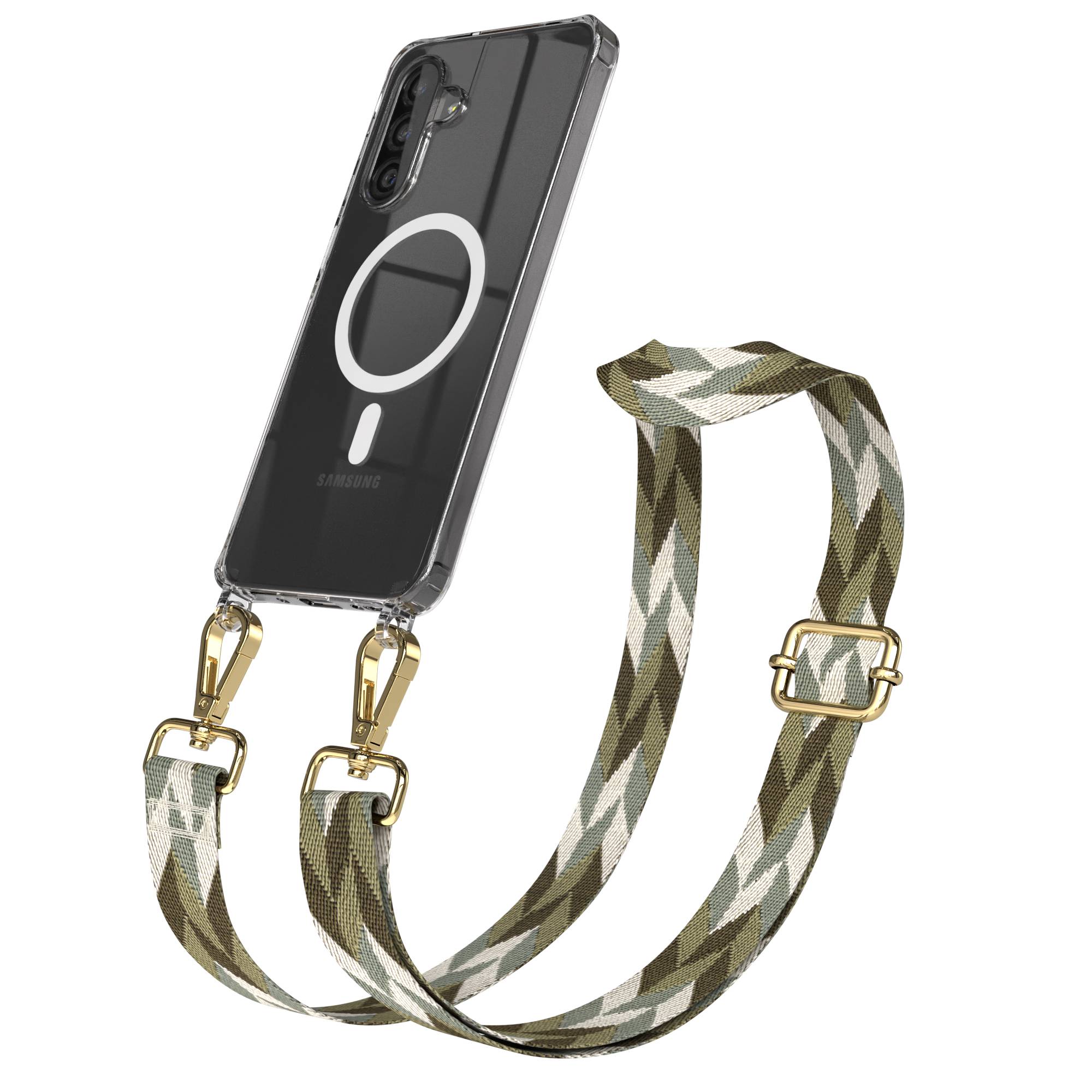 Samsung Galaxy A26 Handykette mit MagSafe Halterung und Boho Trageriemen Set 