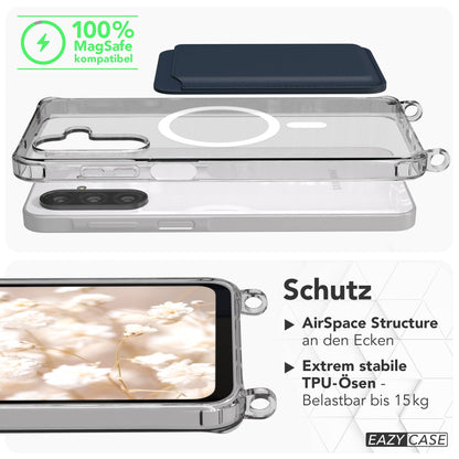 Samsung Galaxy A26 Handykette mit MagSafe Halterung und Boho Trageriemen Set 