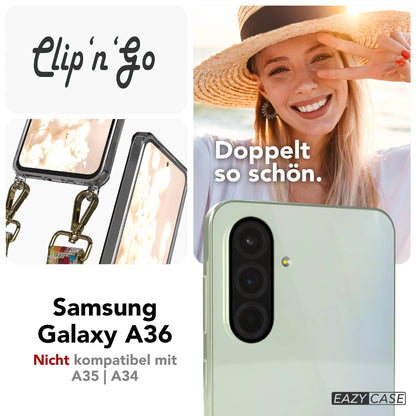 Samsung Galaxy A36 Handykette MagSafe Hülle mit verstellbarem Boho Trageriemen 