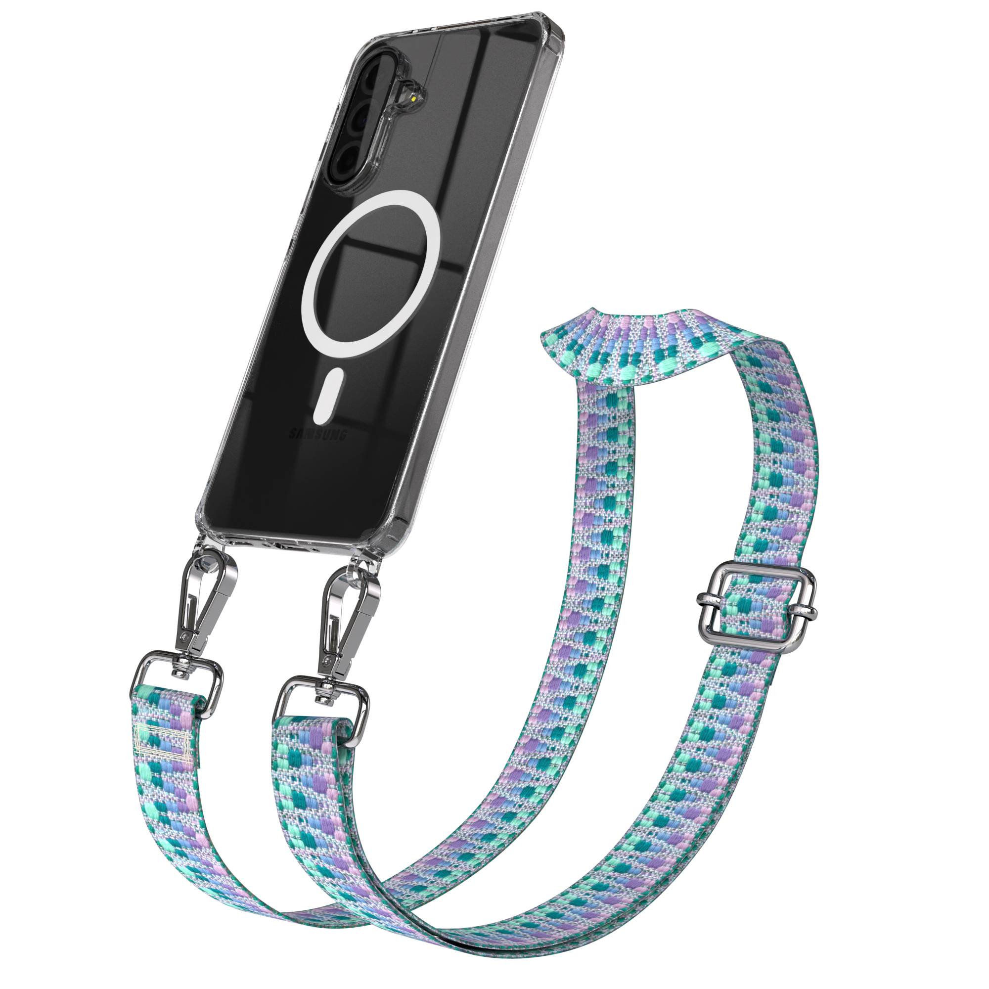 Samsung Galaxy A36 Handykette MagSafe Hülle mit verstellbarem Boho Trageriemen 