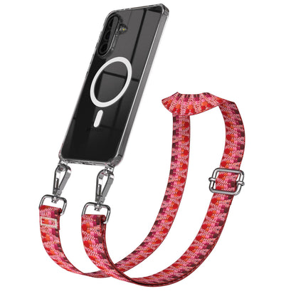 Samsung Galaxy A36 Handykette MagSafe Hülle mit verstellbarem Boho Trageriemen 