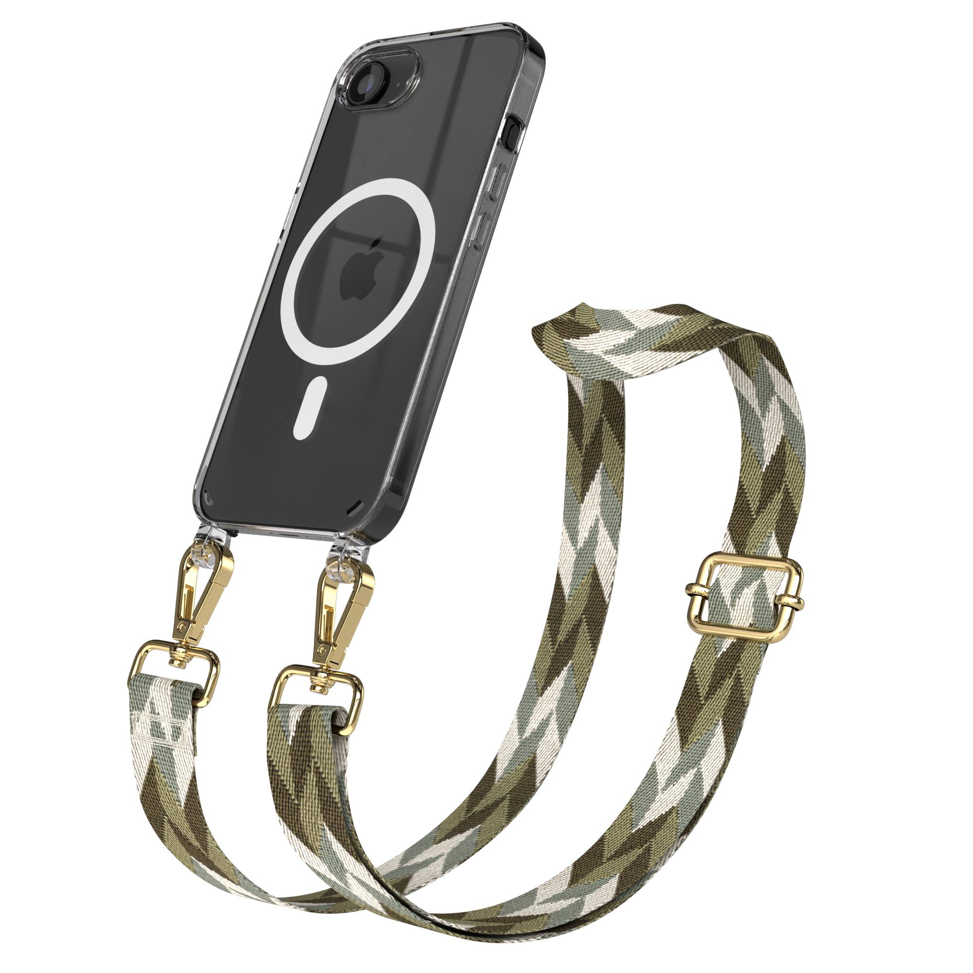 iPhone 16e MagSafe Handykette mit Boho Band zum Umhängen 