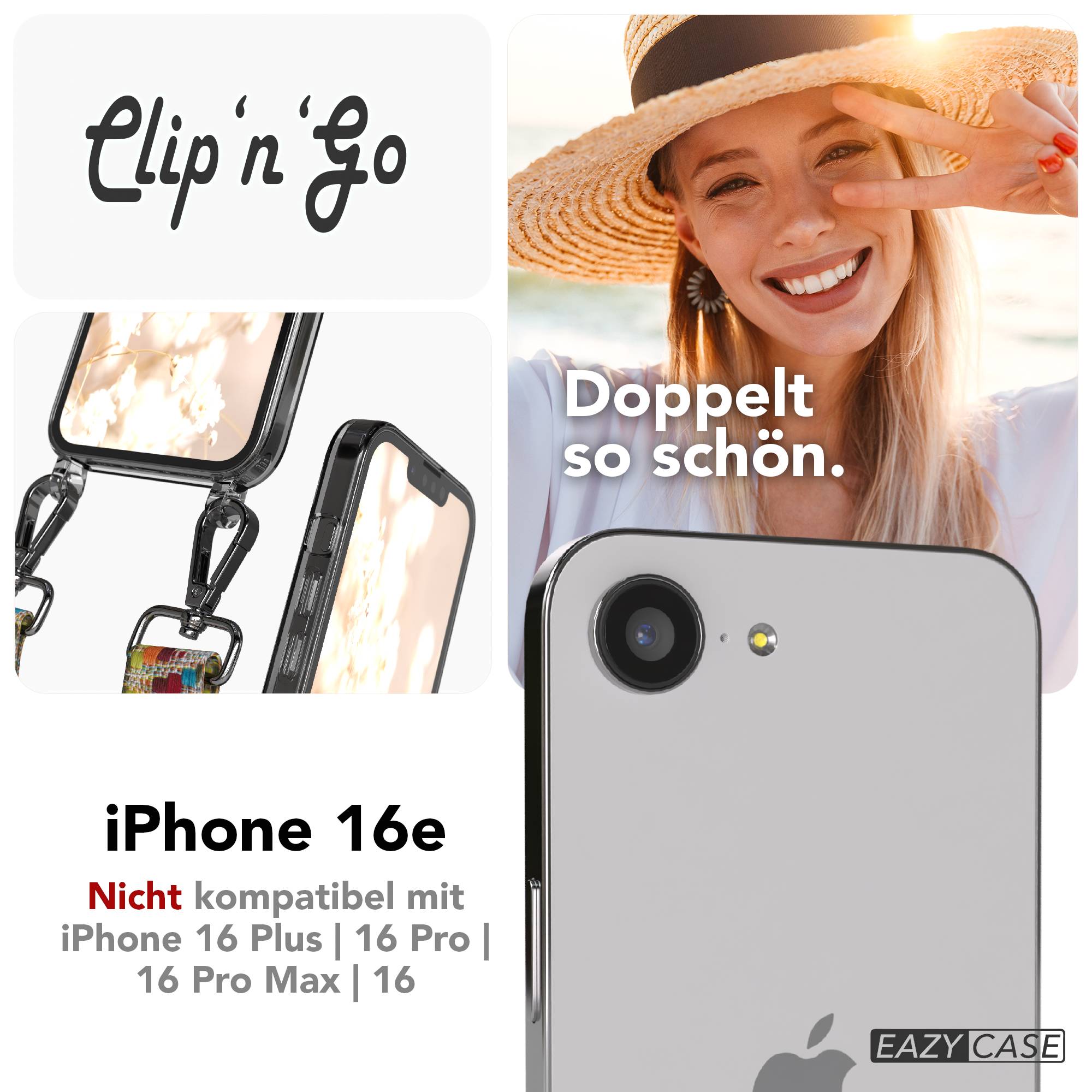 iPhone 16e MagSafe Handykette mit Boho Band zum Umhängen 