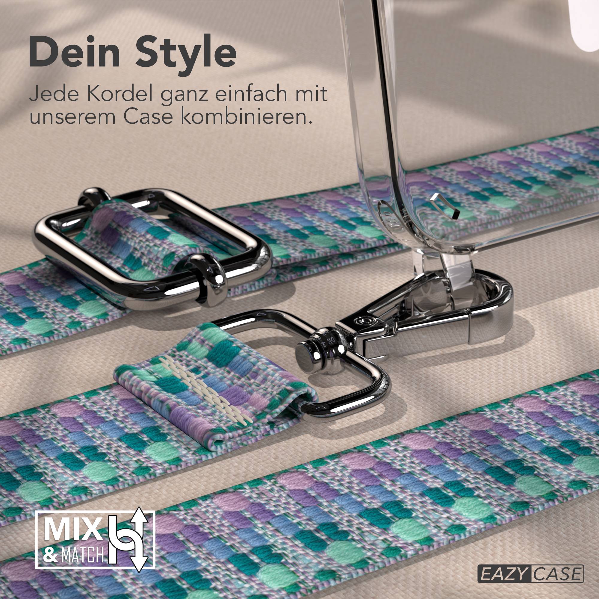iPhone 16e MagSafe Handykette mit Boho Band zum Umhängen 