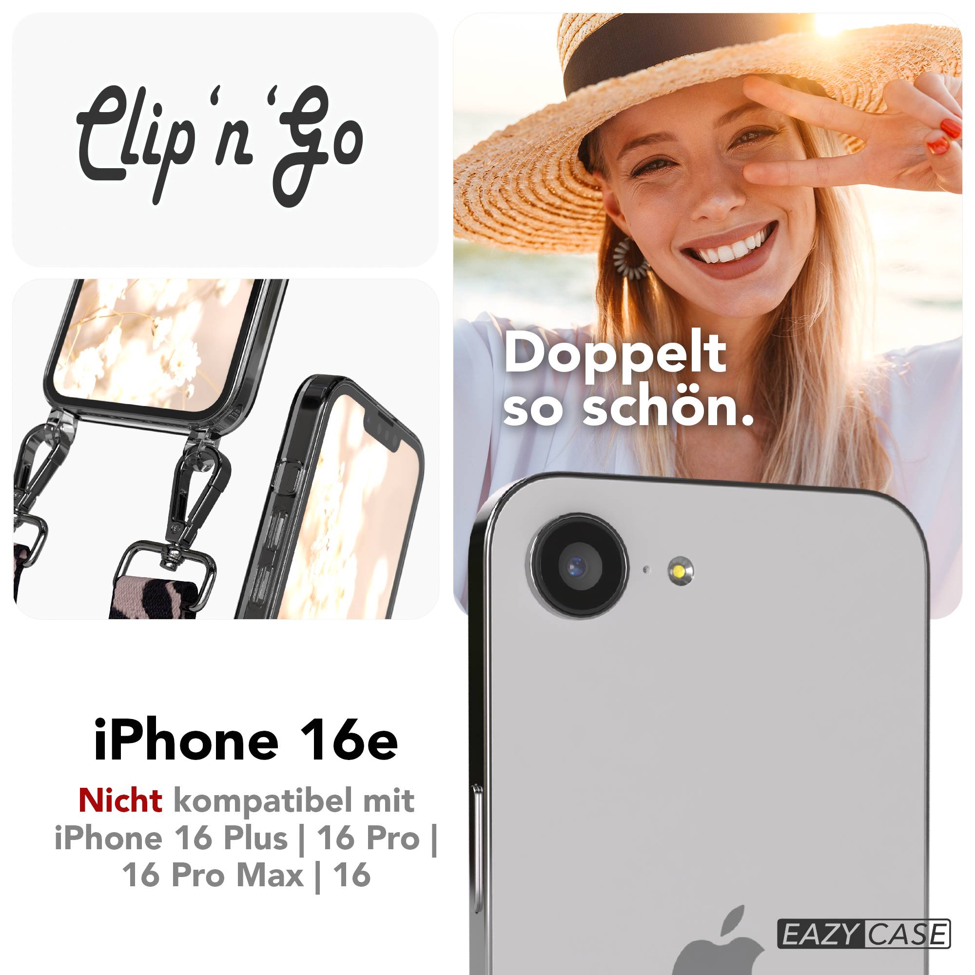 iPhone 16e MagSafe Handykette mit Boho Band zum Umhängen 