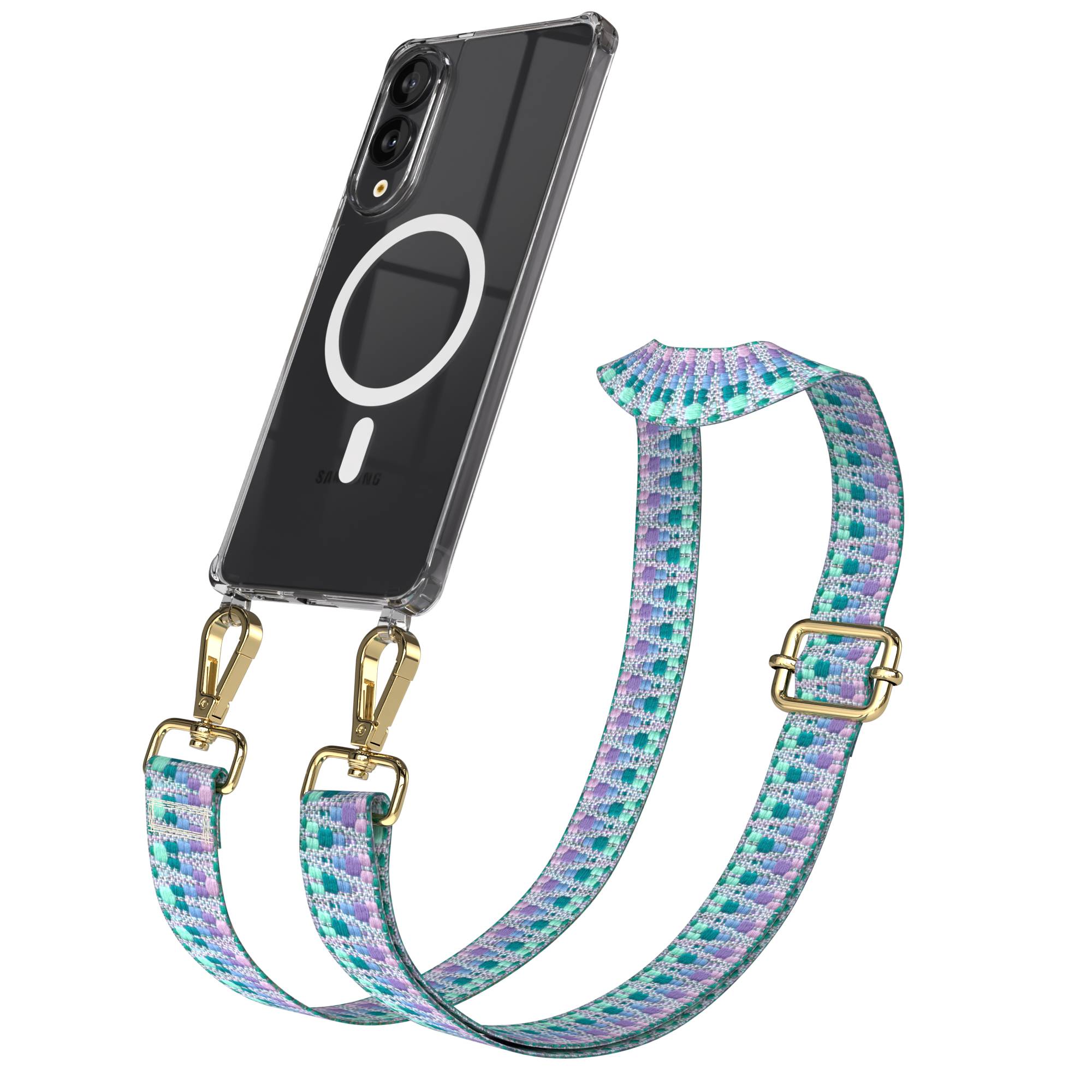 Samsung Galaxy S25 Edge Handykette mit MagSafe Hülle und Boho Band 
