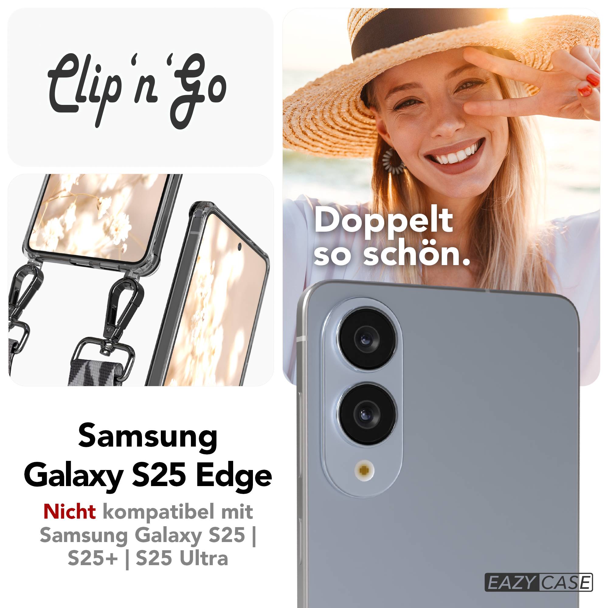 Samsung Galaxy S25 Edge Handykette mit MagSafe Hülle und Boho Band 
