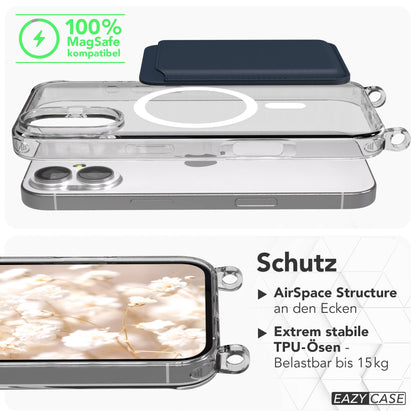 iPhone 17 MagSafe Handykette mit Boho Band verstellbar EAZY CASE 