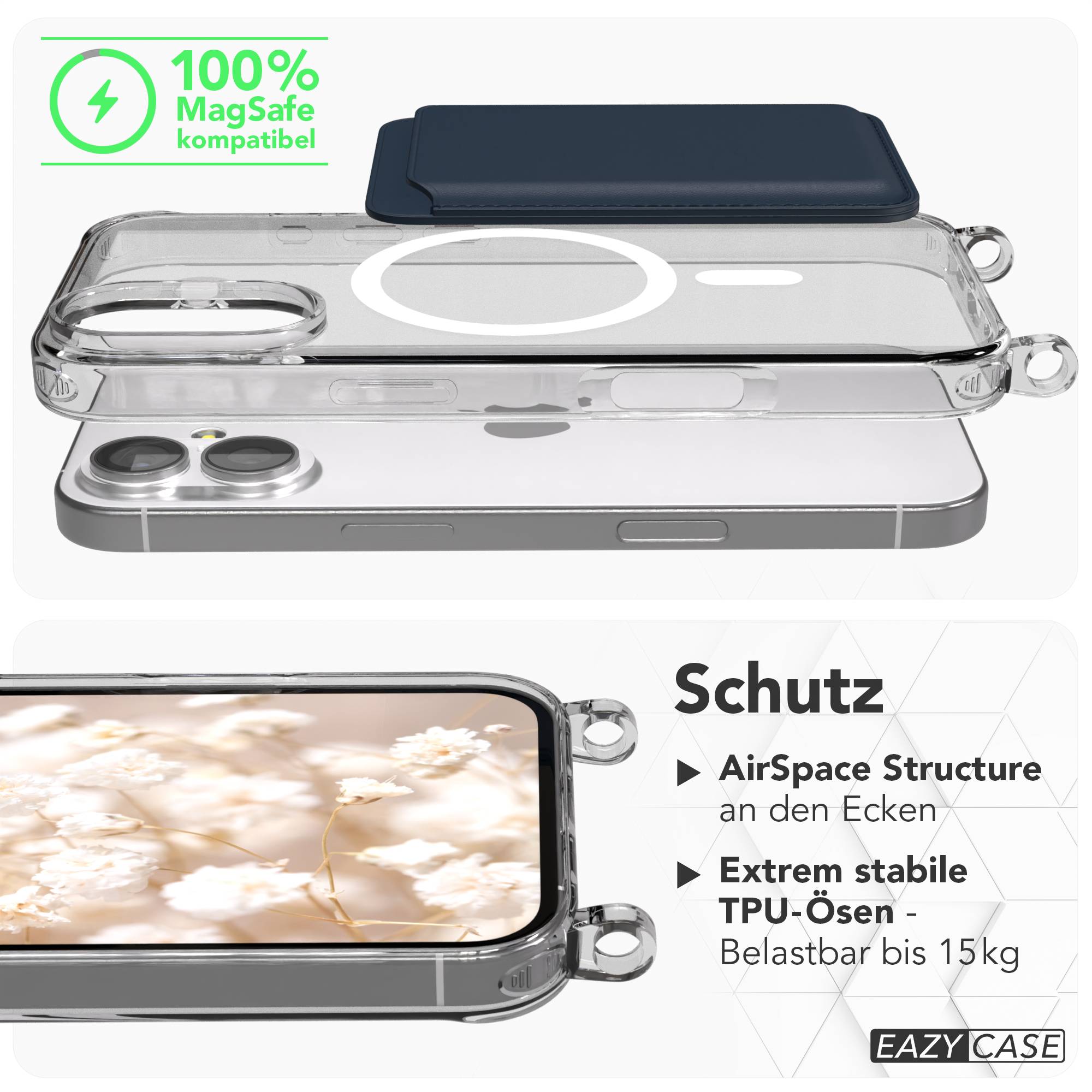 iPhone 17 MagSafe Handykette mit Boho Band verstellbar EAZY CASE 