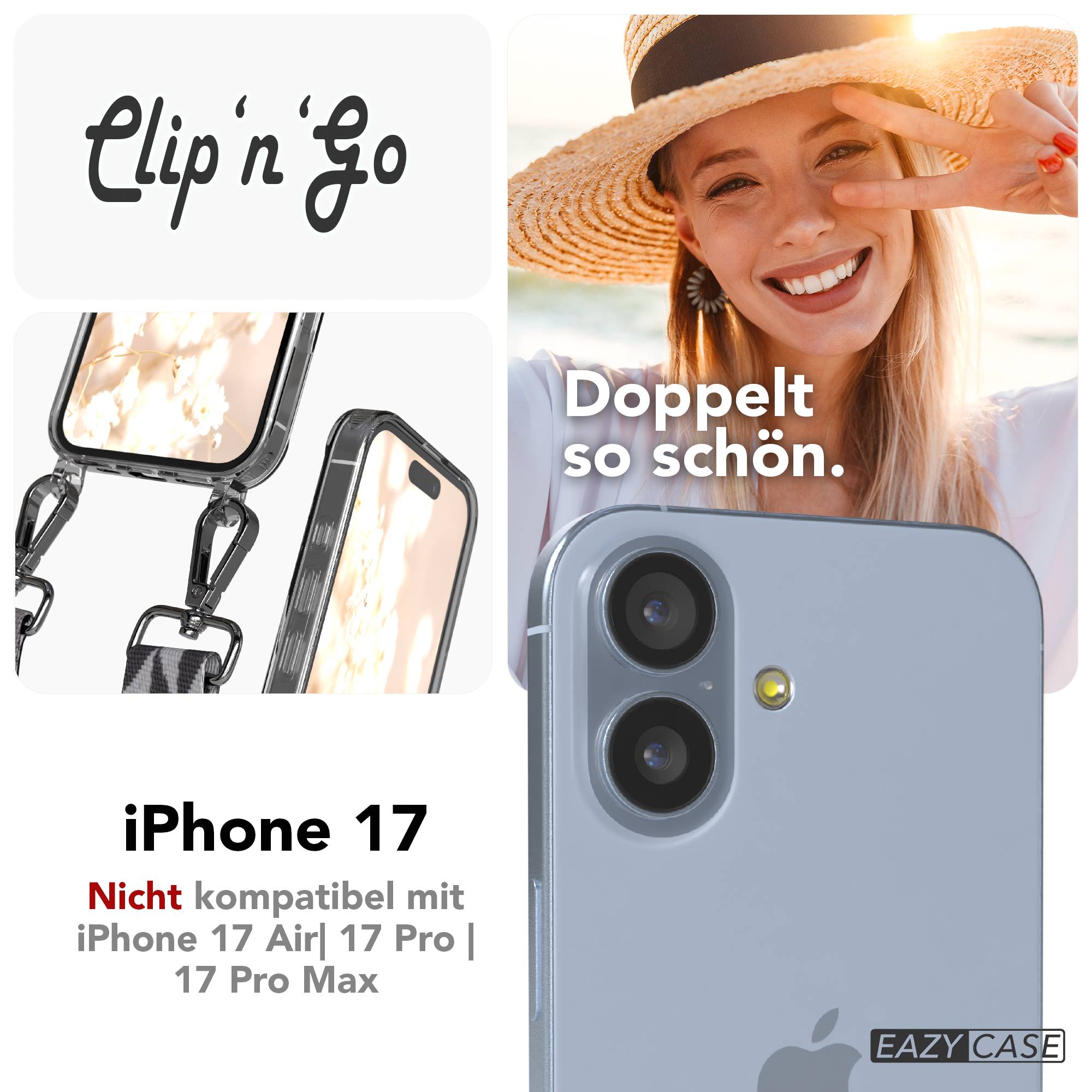 iPhone 17 MagSafe Handykette mit Boho Band verstellbar EAZY CASE 