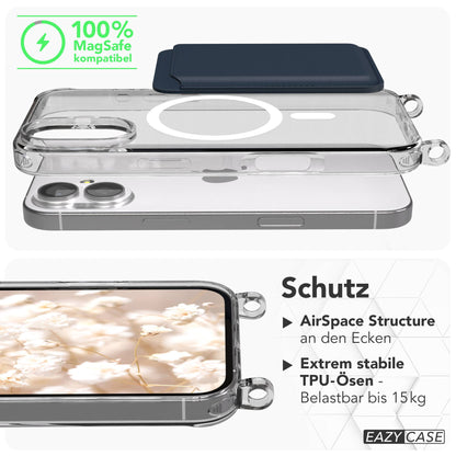iPhone 17 MagSafe Handykette mit Boho Band verstellbar EAZY CASE 