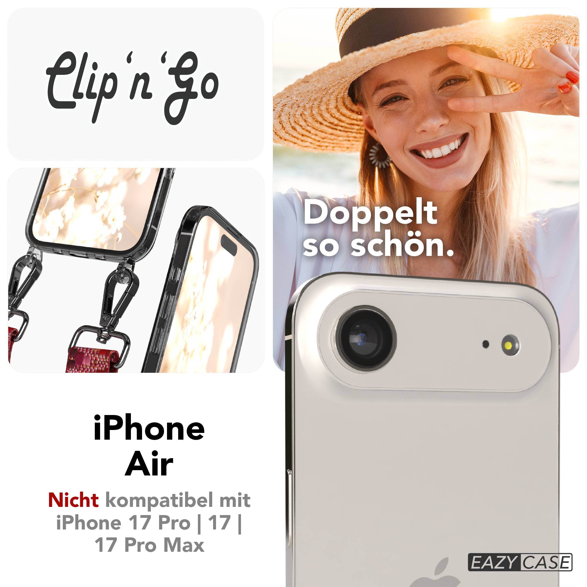 iPhone Air MagSafe Handykette mit Boho Band verstellbar 