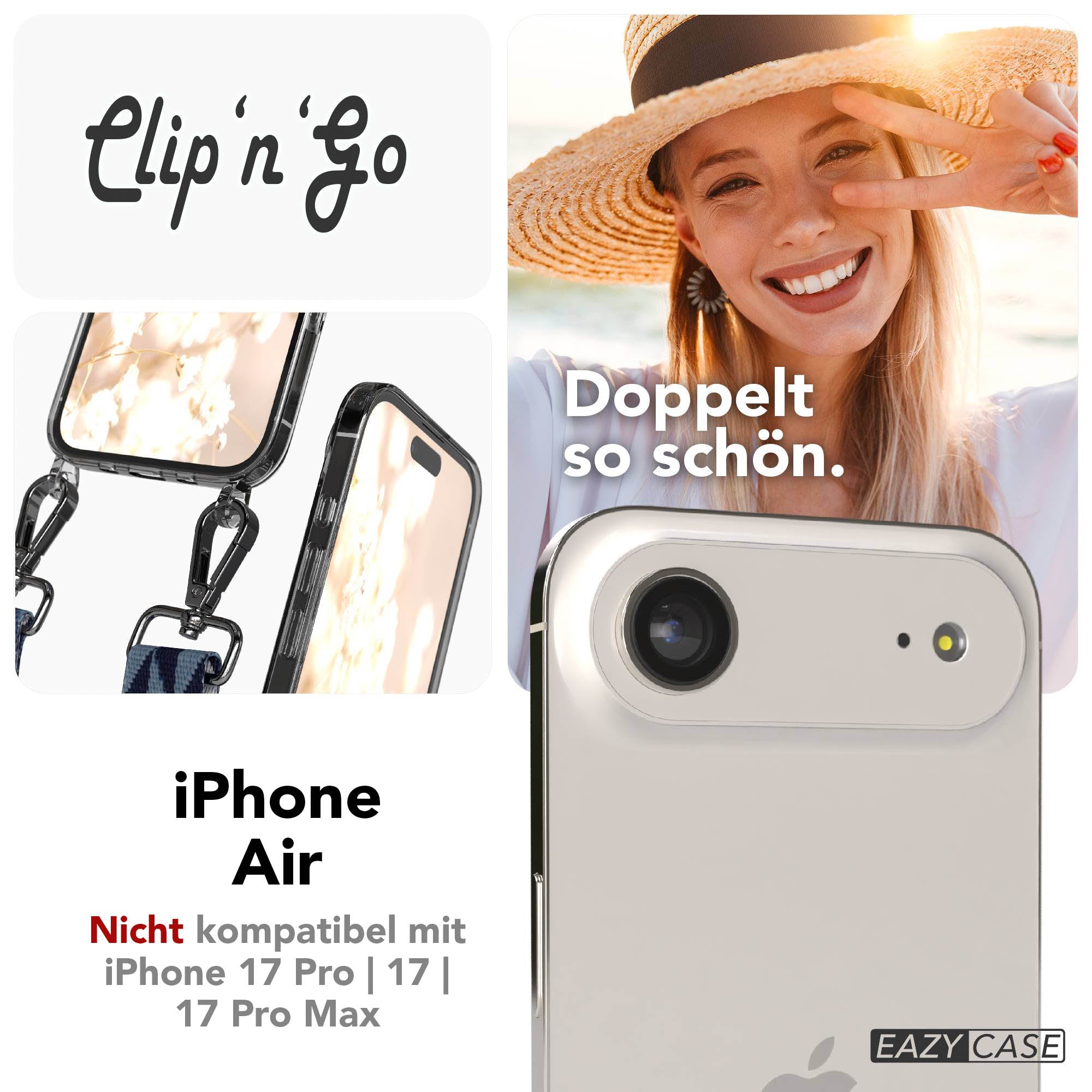 iPhone Air MagSafe Handykette mit Boho Band verstellbar 