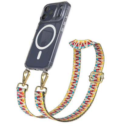 iPhone 17 Pro MagSafe Handykette mit verstellbarem Boho Band Tragekette 