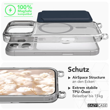 iPhone 17 Pro MagSafe Handykette mit verstellbarem Boho Band Tragekette 