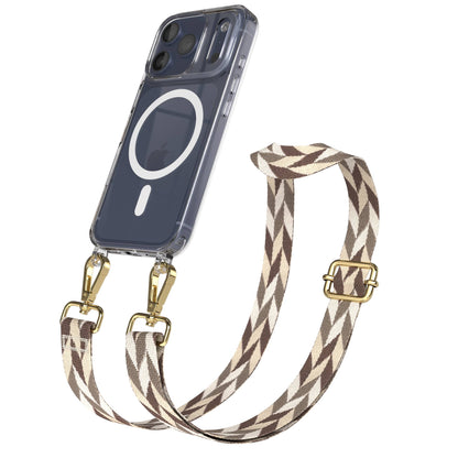 iPhone 17 Pro MagSafe Handykette mit verstellbarem Boho Band Tragekette 