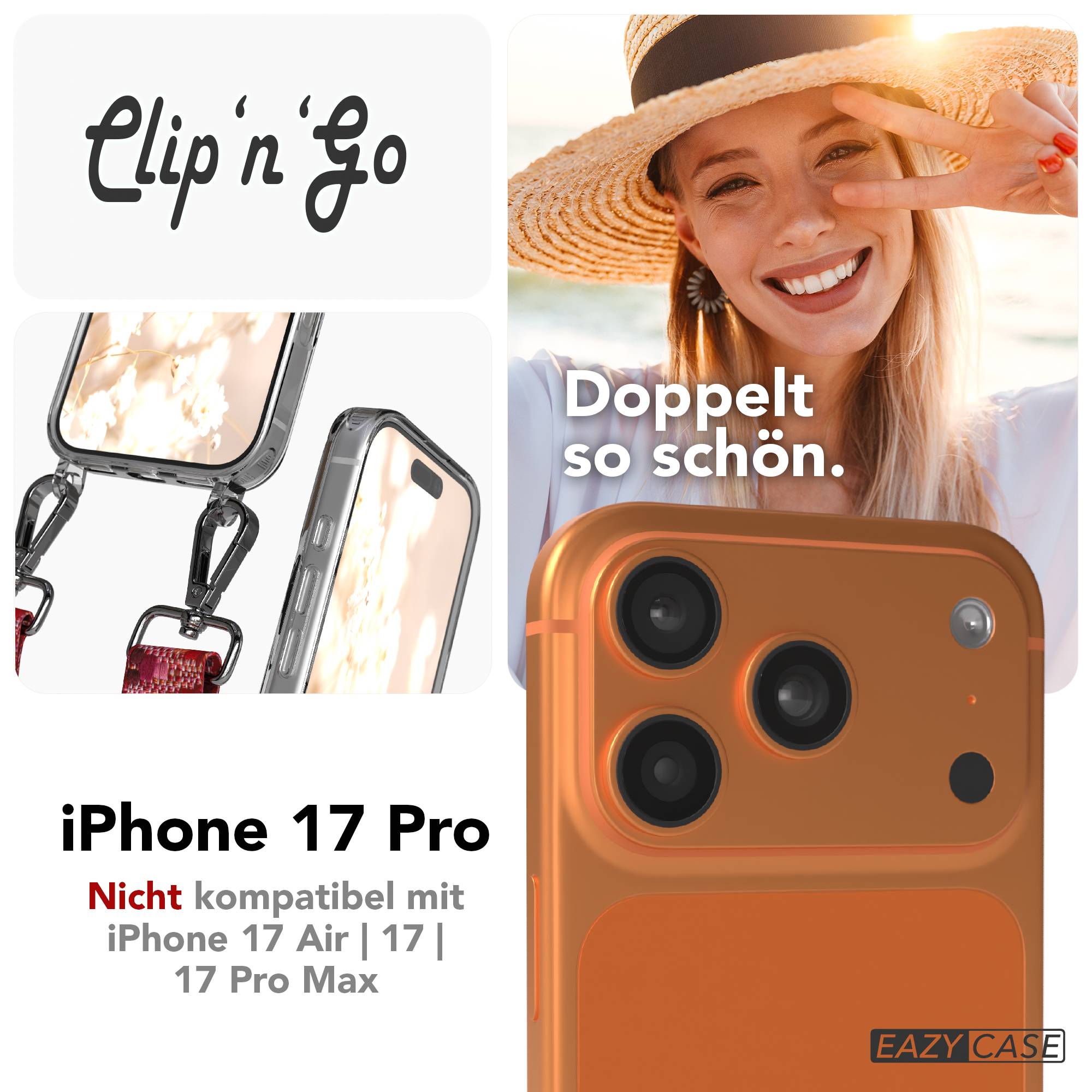 iPhone 17 Pro MagSafe Handykette mit verstellbarem Boho Band Tragekette 