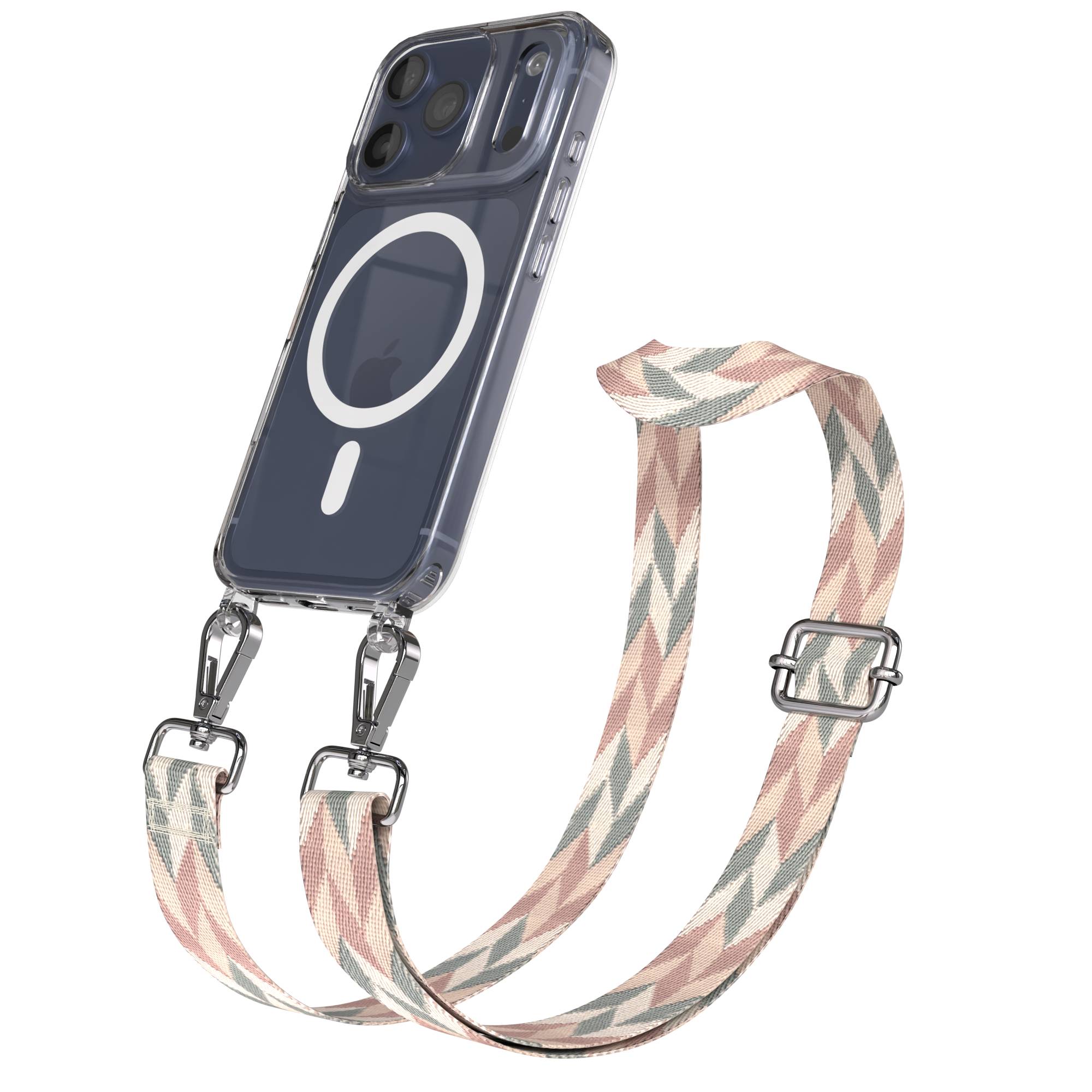 iPhone 17 Pro MagSafe Handykette mit verstellbarem Boho Band Tragekette 