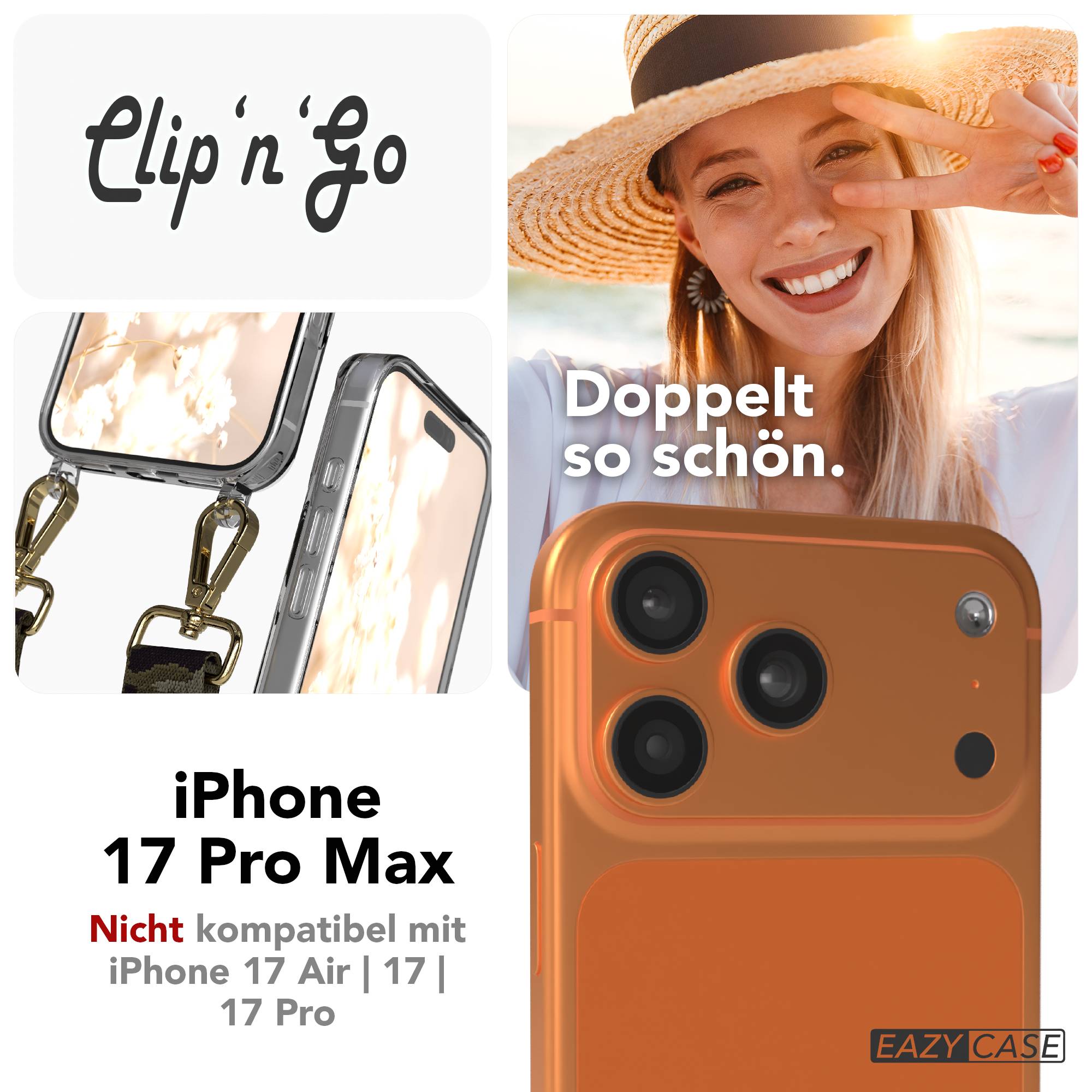 iPhone 17 Pro Max Handykette mit MagSafe und verstellbarem Boho Band 