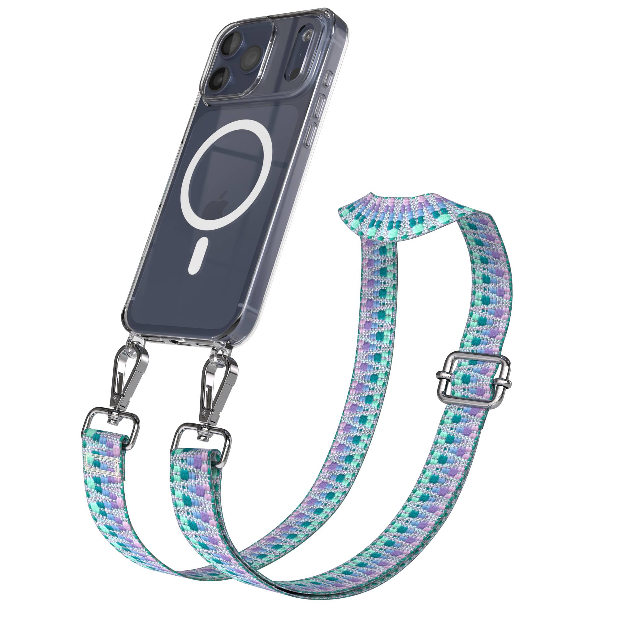 iPhone 17 Pro Max Handykette mit MagSafe und verstellbarem Boho Band 
