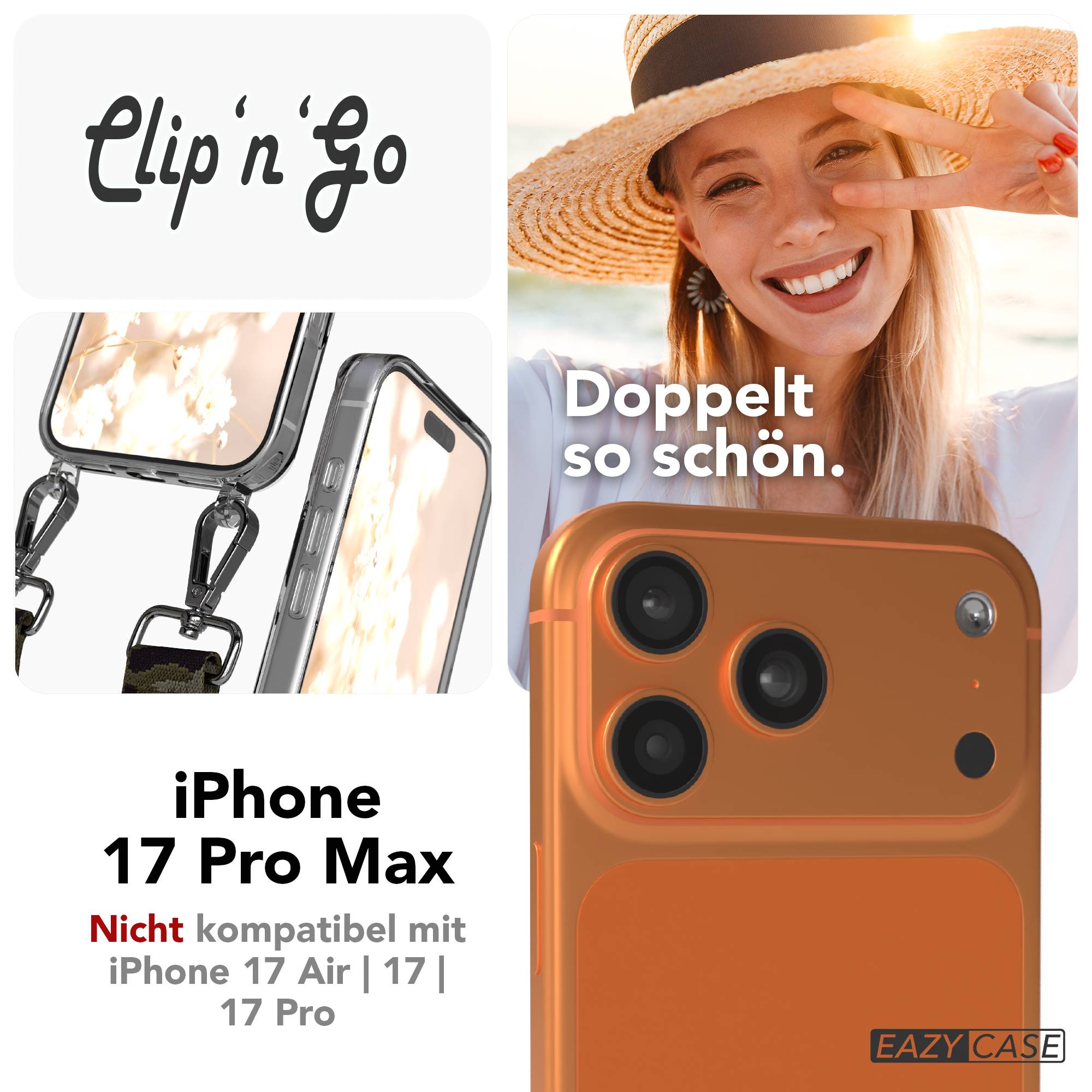 iPhone 17 Pro Max Handykette mit MagSafe und verstellbarem Boho Band 