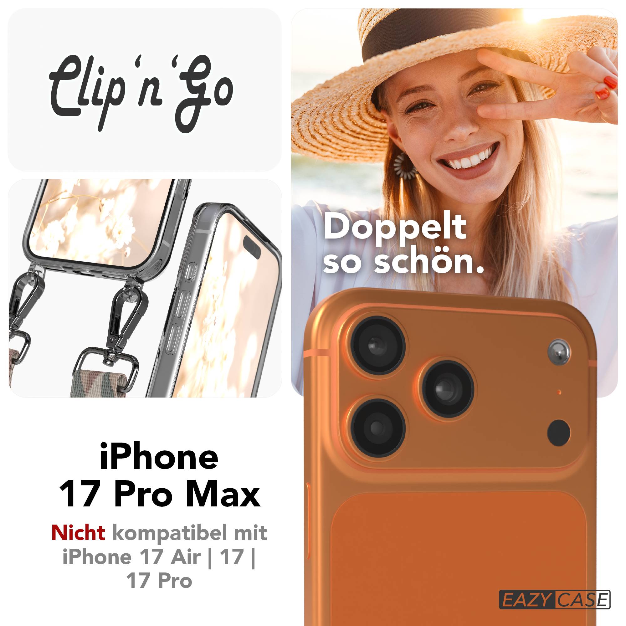 iPhone 17 Pro Max Handykette mit MagSafe und verstellbarem Boho Band 