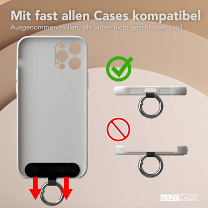 Universal Handykette mit verstellbarem Riemen und Karabinerhaken EAZY CASE 