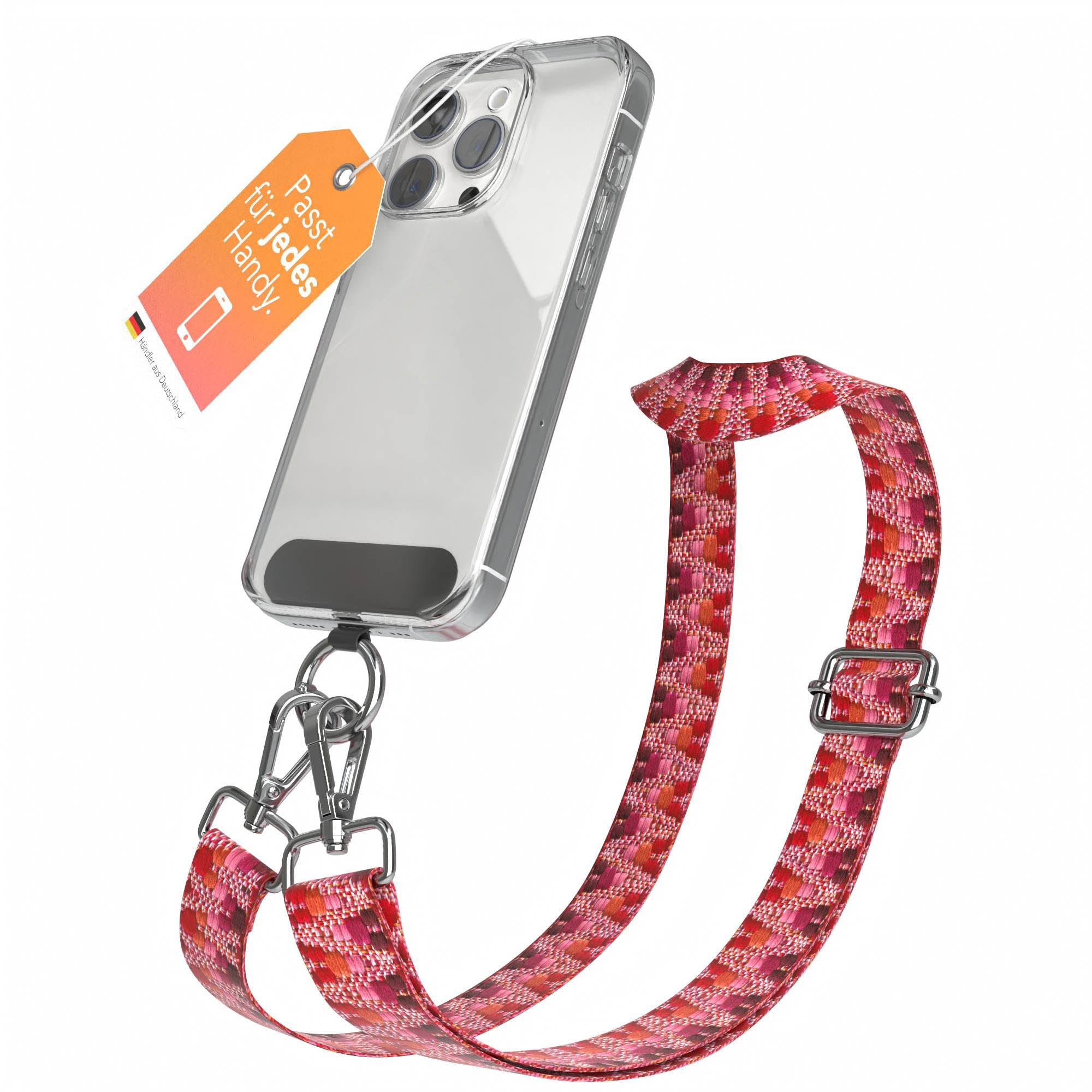 Universal Handykette mit verstellbarem Riemen und Karabinerhaken EAZY CASE 