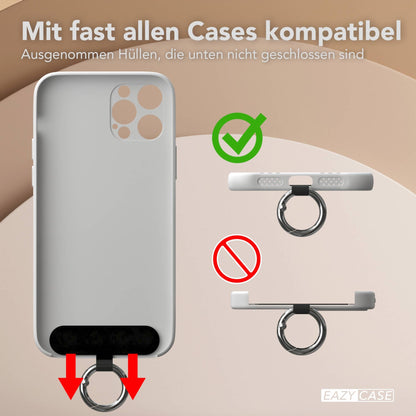 Universal Handykette mit verstellbarem Riemen und Karabinerhaken EAZY CASE 