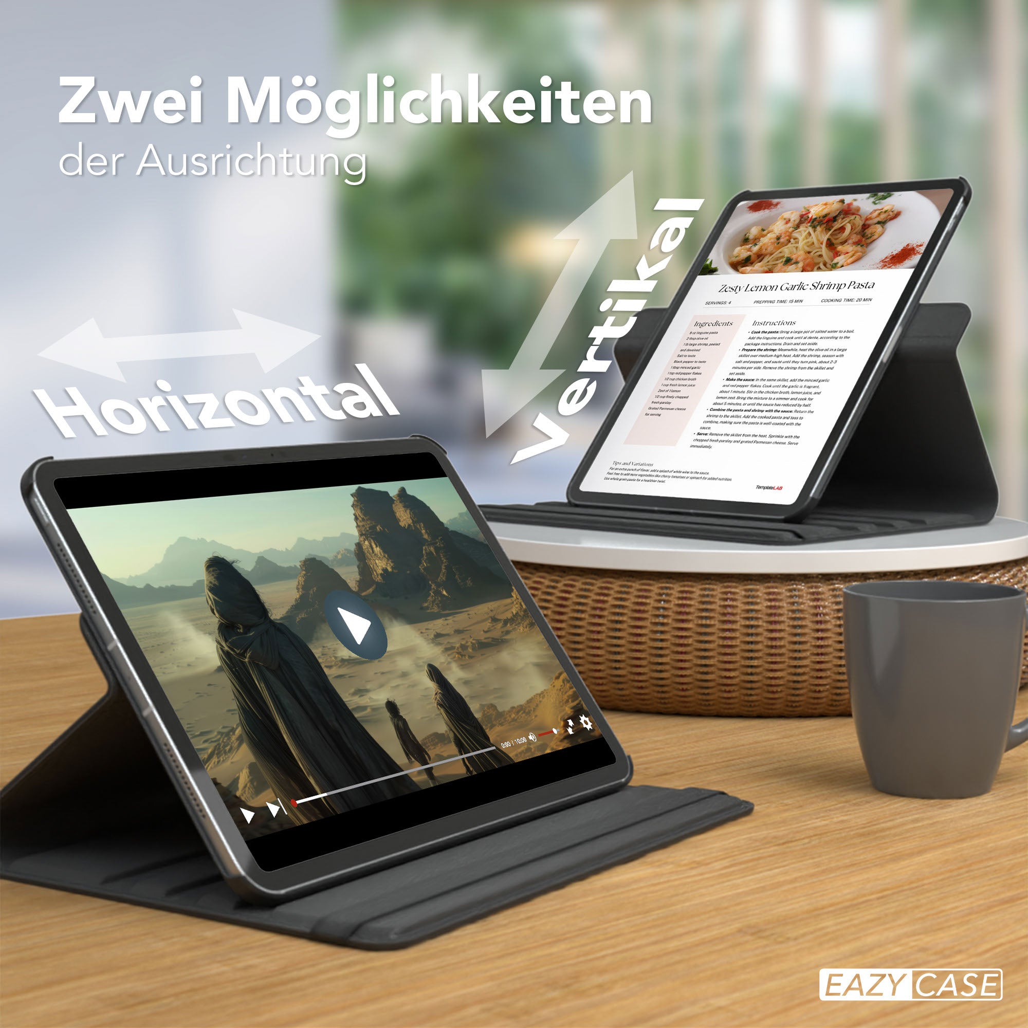 Apple iPad Pro 11 Zoll drehbare Tablethülle 360 Grad Rotation 